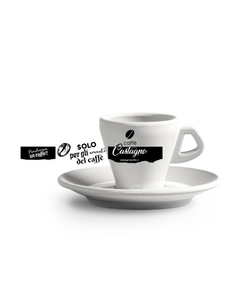 Set 6 Tazzine Castagno con piattini